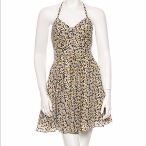 ELIZABETH & JAMES SWEETHEART FLORAL HALTER DRESS M